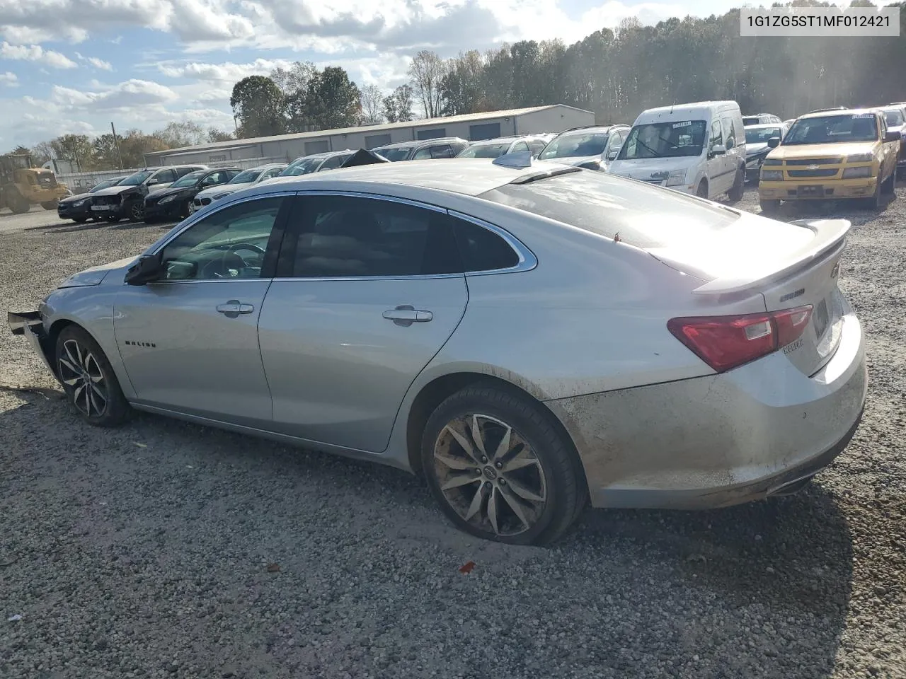 2021 Chevrolet Malibu Rs VIN: 1G1ZG5ST1MF012421 Lot: 78520544