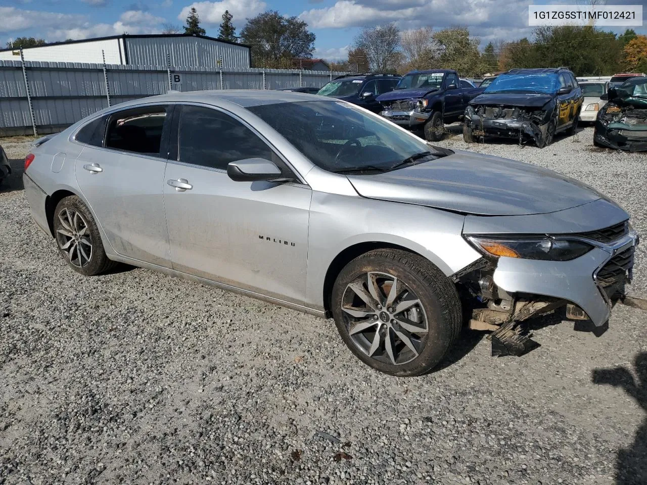 2021 Chevrolet Malibu Rs VIN: 1G1ZG5ST1MF012421 Lot: 78520544