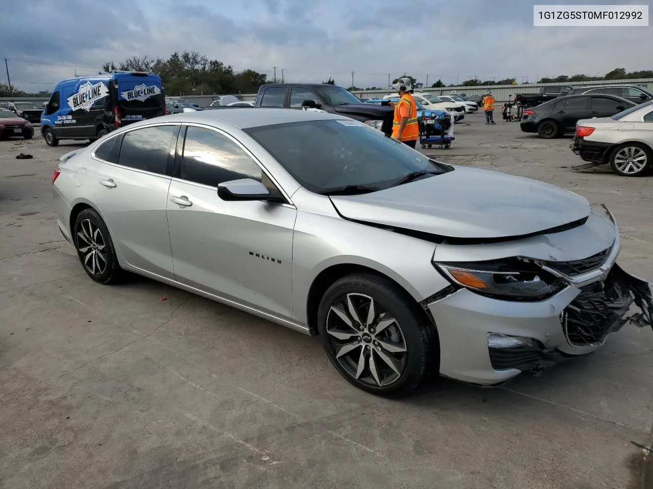 2021 Chevrolet Malibu Rs VIN: 1G1ZG5ST0MF012992 Lot: 78636684