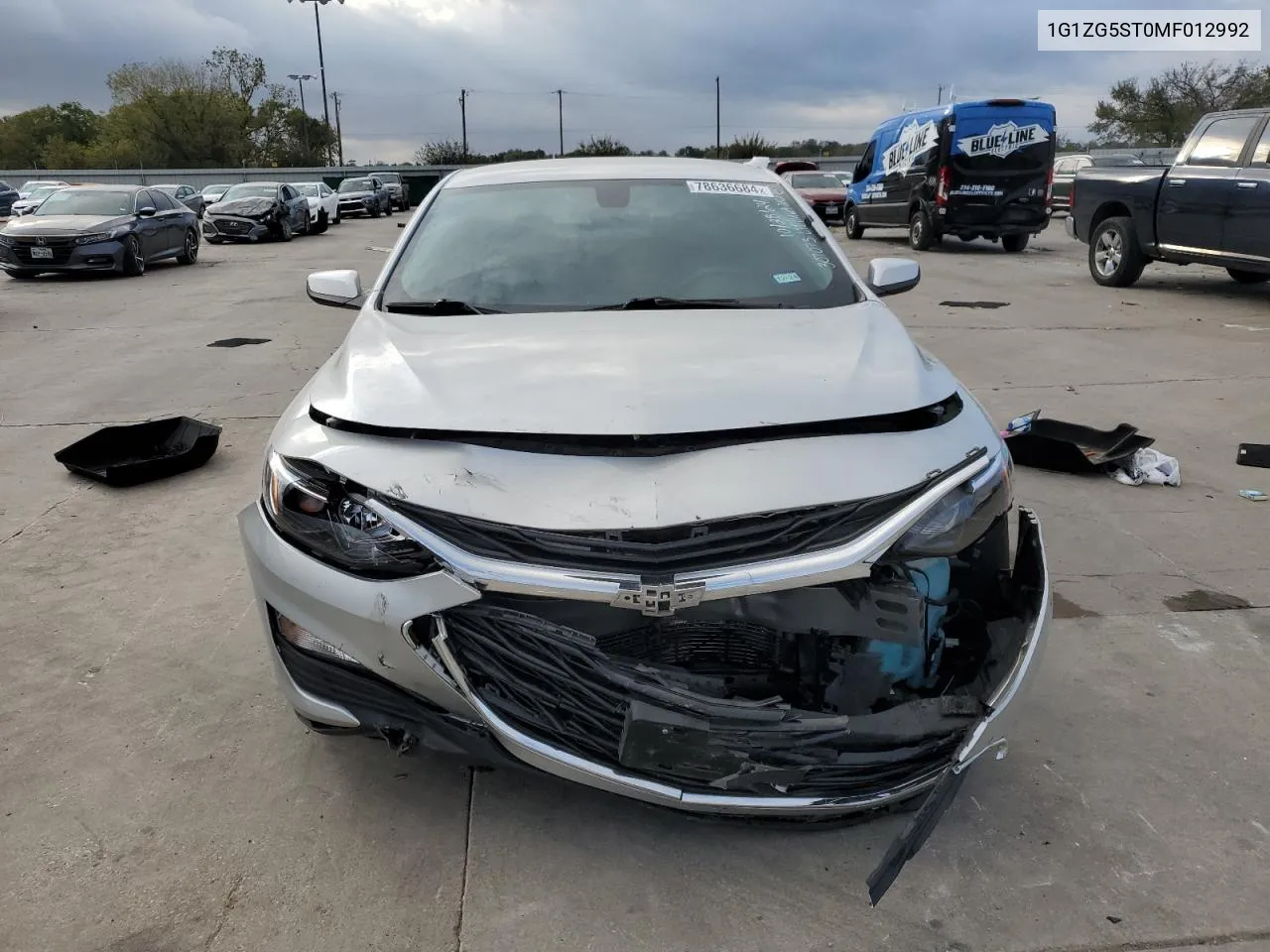 2021 Chevrolet Malibu Rs VIN: 1G1ZG5ST0MF012992 Lot: 78636684