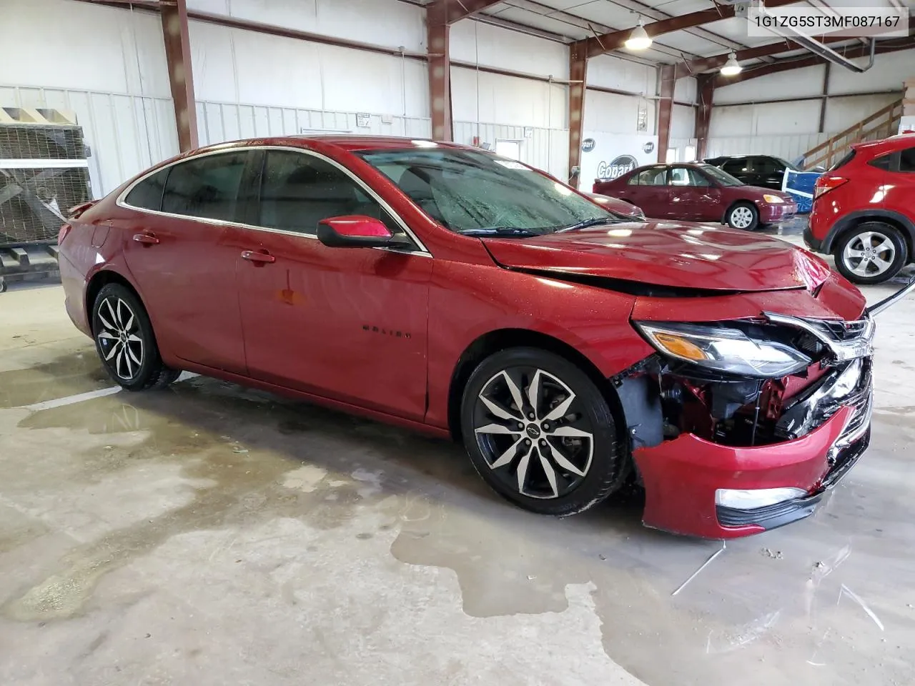 2021 Chevrolet Malibu Rs VIN: 1G1ZG5ST3MF087167 Lot: 78707454