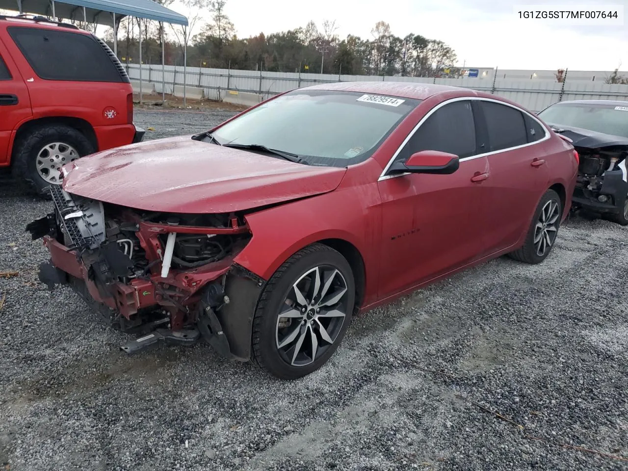 2021 Chevrolet Malibu Rs VIN: 1G1ZG5ST7MF007644 Lot: 78829514