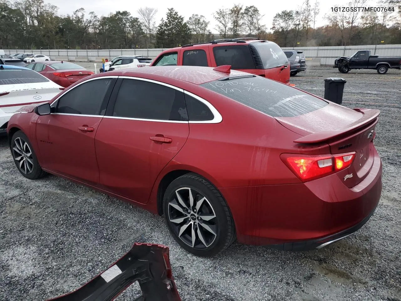 2021 Chevrolet Malibu Rs VIN: 1G1ZG5ST7MF007644 Lot: 78829514