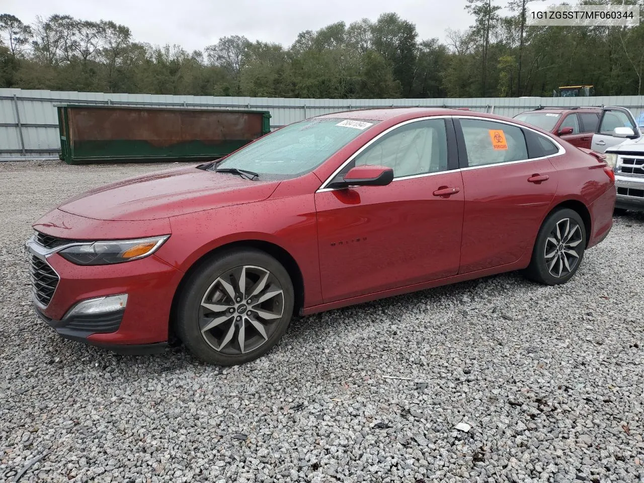 2021 Chevrolet Malibu Rs VIN: 1G1ZG5ST7MF060344 Lot: 78841094