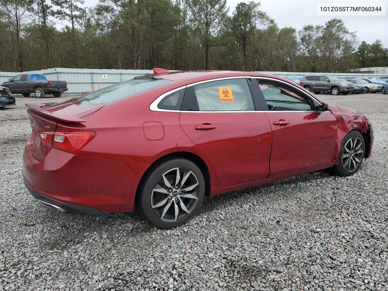 2021 Chevrolet Malibu Rs VIN: 1G1ZG5ST7MF060344 Lot: 78841094