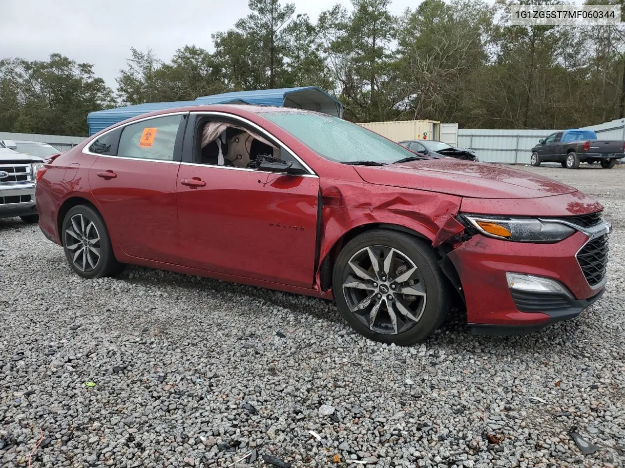 2021 Chevrolet Malibu Rs VIN: 1G1ZG5ST7MF060344 Lot: 78841094