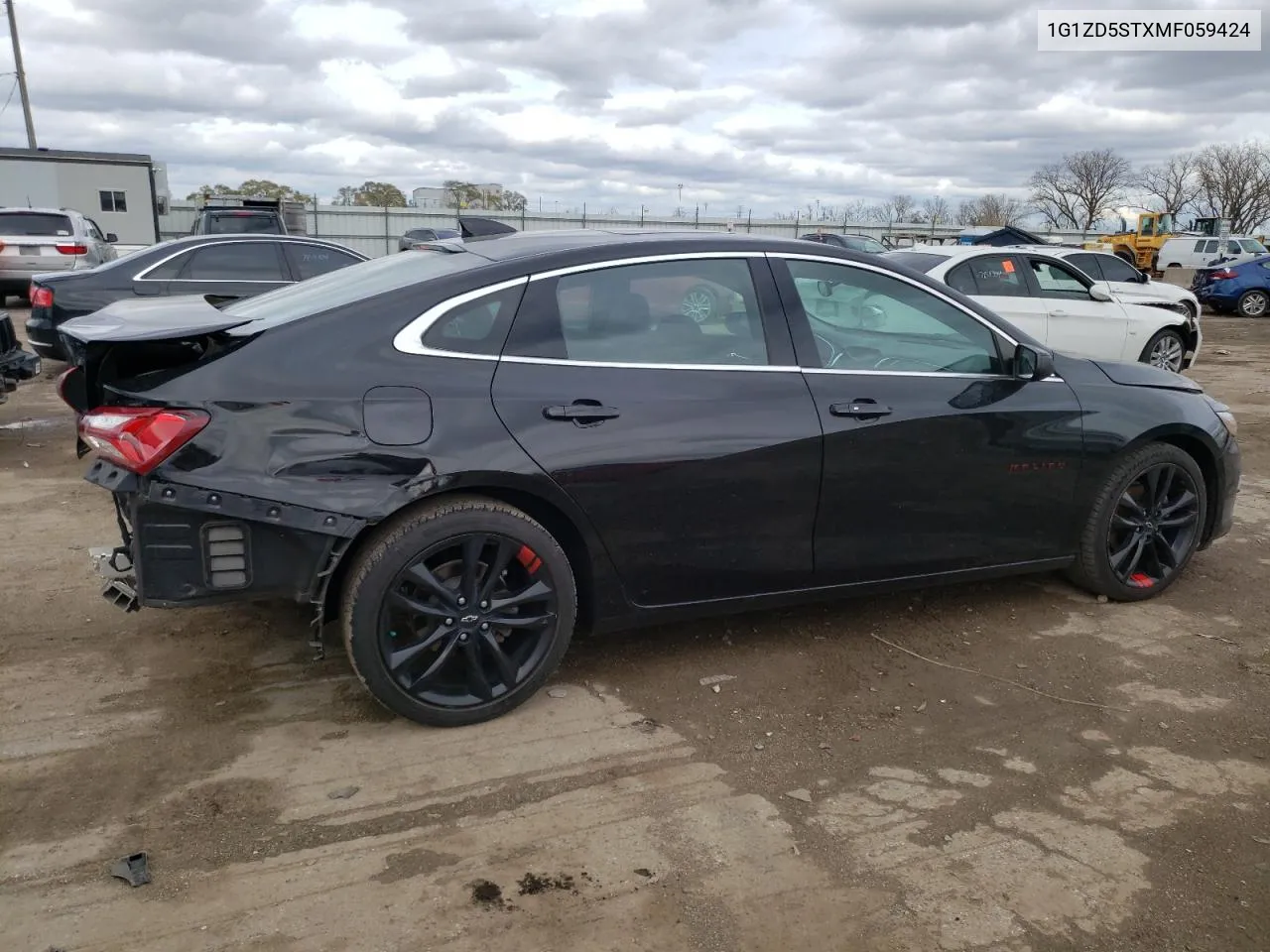 2021 Chevrolet Malibu Lt VIN: 1G1ZD5STXMF059424 Lot: 78873334