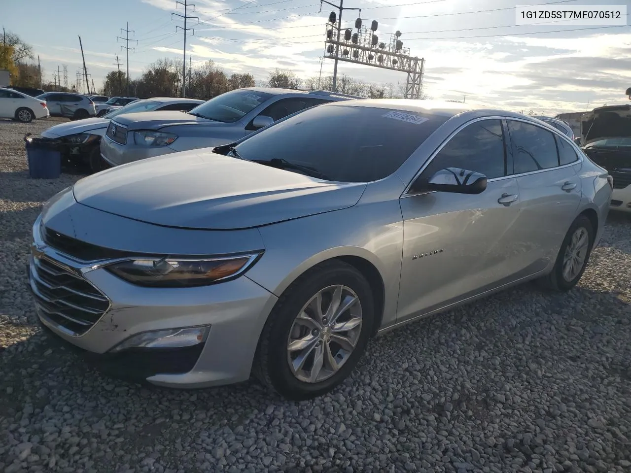 2021 Chevrolet Malibu Lt VIN: 1G1ZD5ST7MF070512 Lot: 79118494