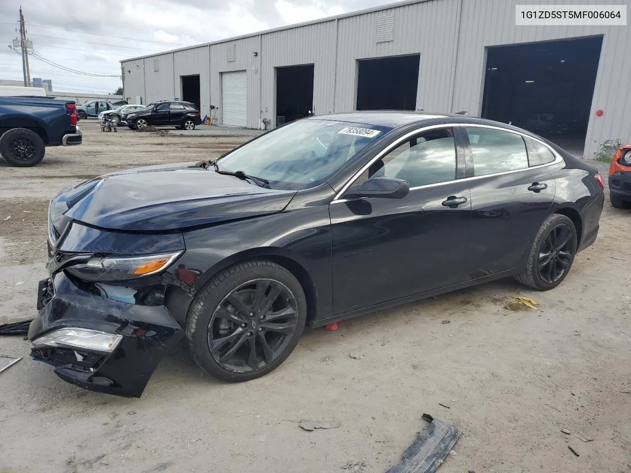 2021 Chevrolet Malibu Lt VIN: 1G1ZD5ST5MF006064 Lot: 79358094