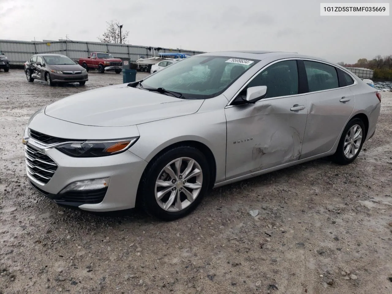 2021 Chevrolet Malibu Lt VIN: 1G1ZD5ST8MF035669 Lot: 79599634