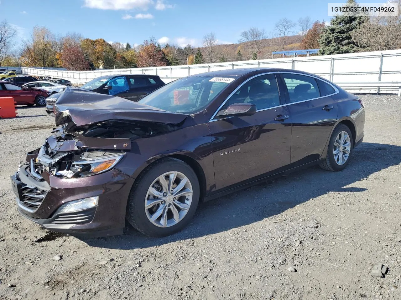 2021 Chevrolet Malibu Lt VIN: 1G1ZD5ST4MF049262 Lot: 79668144