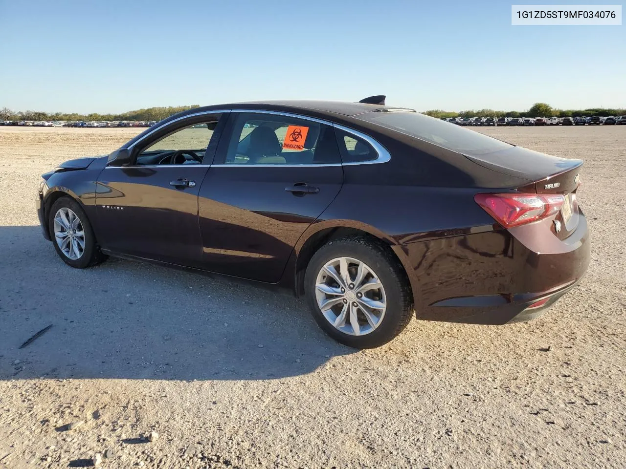 2021 Chevrolet Malibu Lt VIN: 1G1ZD5ST9MF034076 Lot: 79757834