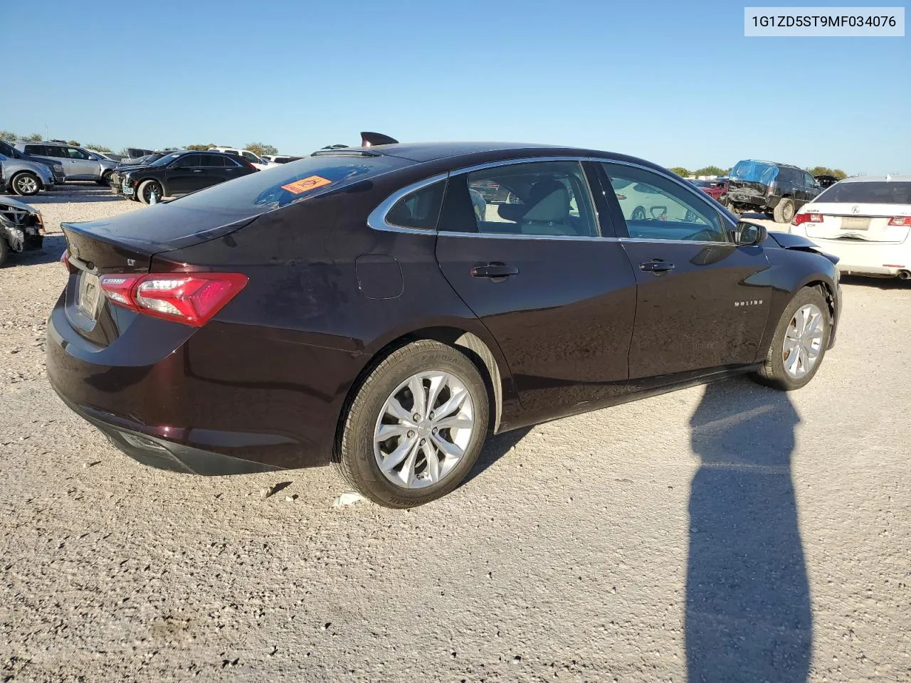 2021 Chevrolet Malibu Lt VIN: 1G1ZD5ST9MF034076 Lot: 79757834