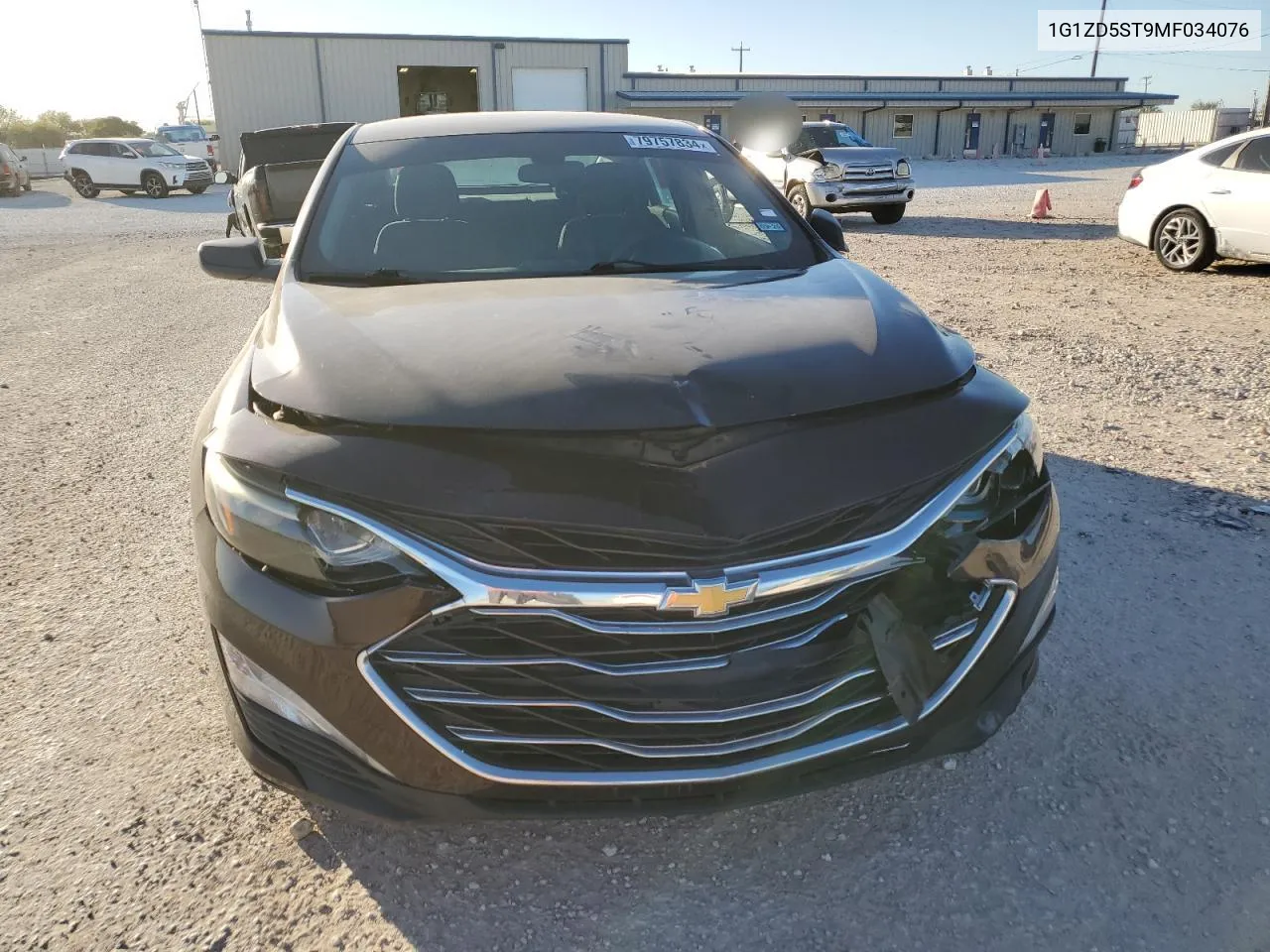 2021 Chevrolet Malibu Lt VIN: 1G1ZD5ST9MF034076 Lot: 79757834