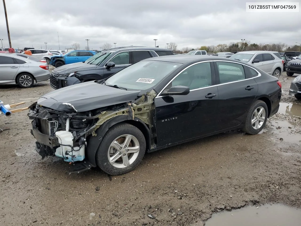 2021 Chevrolet Malibu Ls VIN: 1G1ZB5ST1MF047569 Lot: 80085094