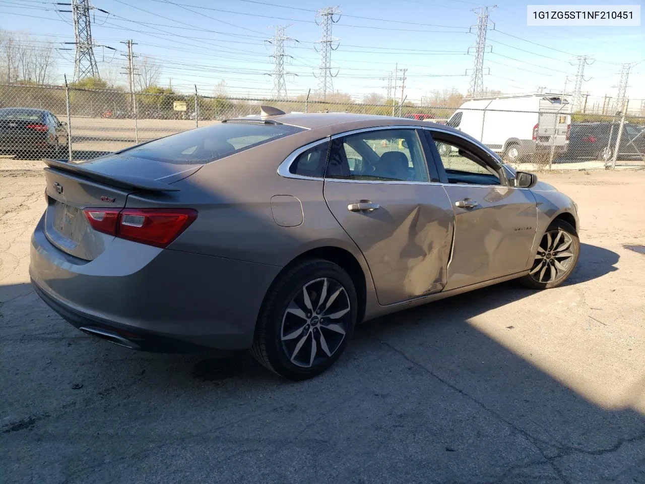 2022 Chevrolet Malibu Rs VIN: 1G1ZG5ST1NF210451 Lot: 54332044