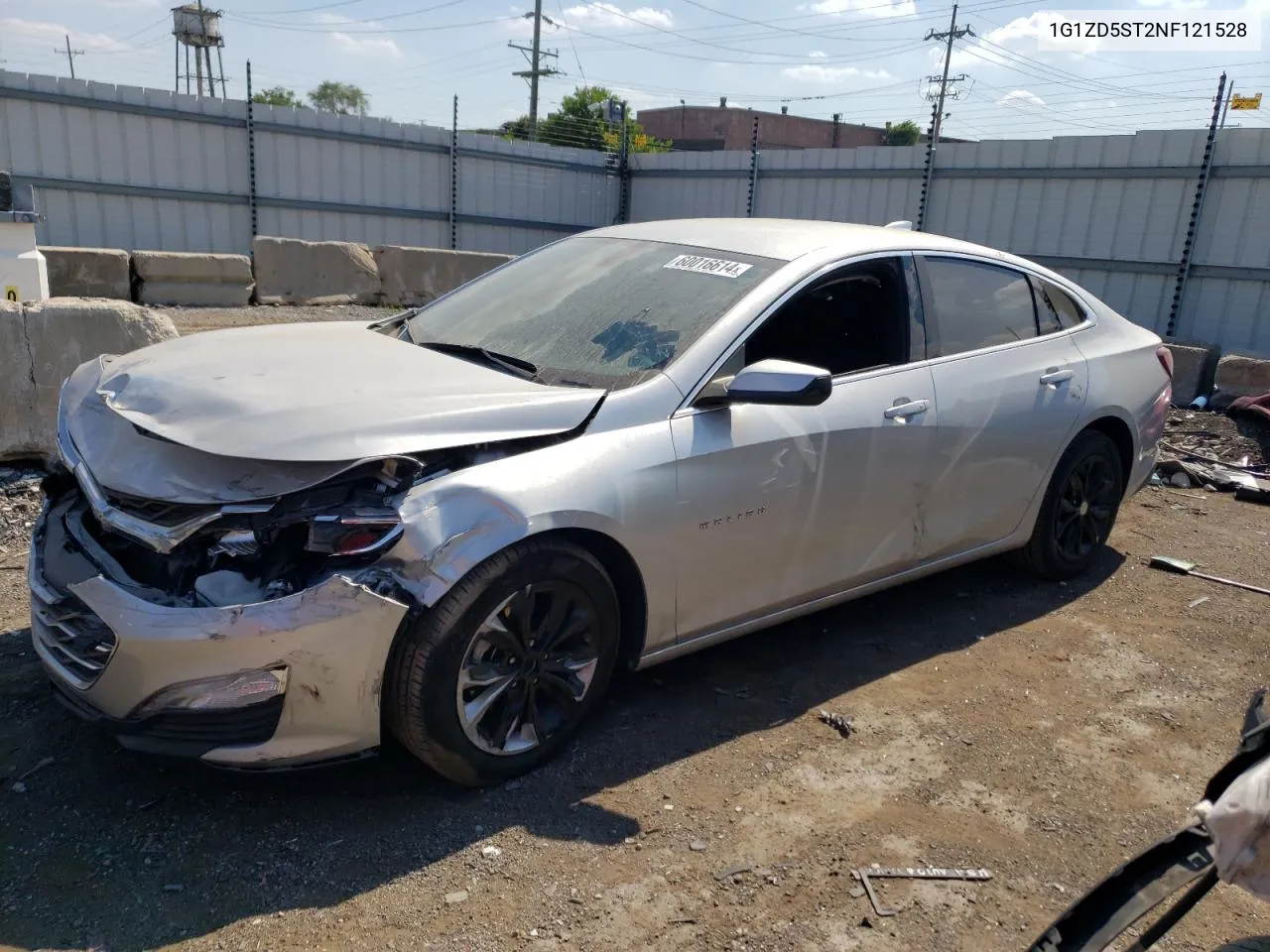 2022 Chevrolet Malibu Lt VIN: 1G1ZD5ST2NF121528 Lot: 60016614