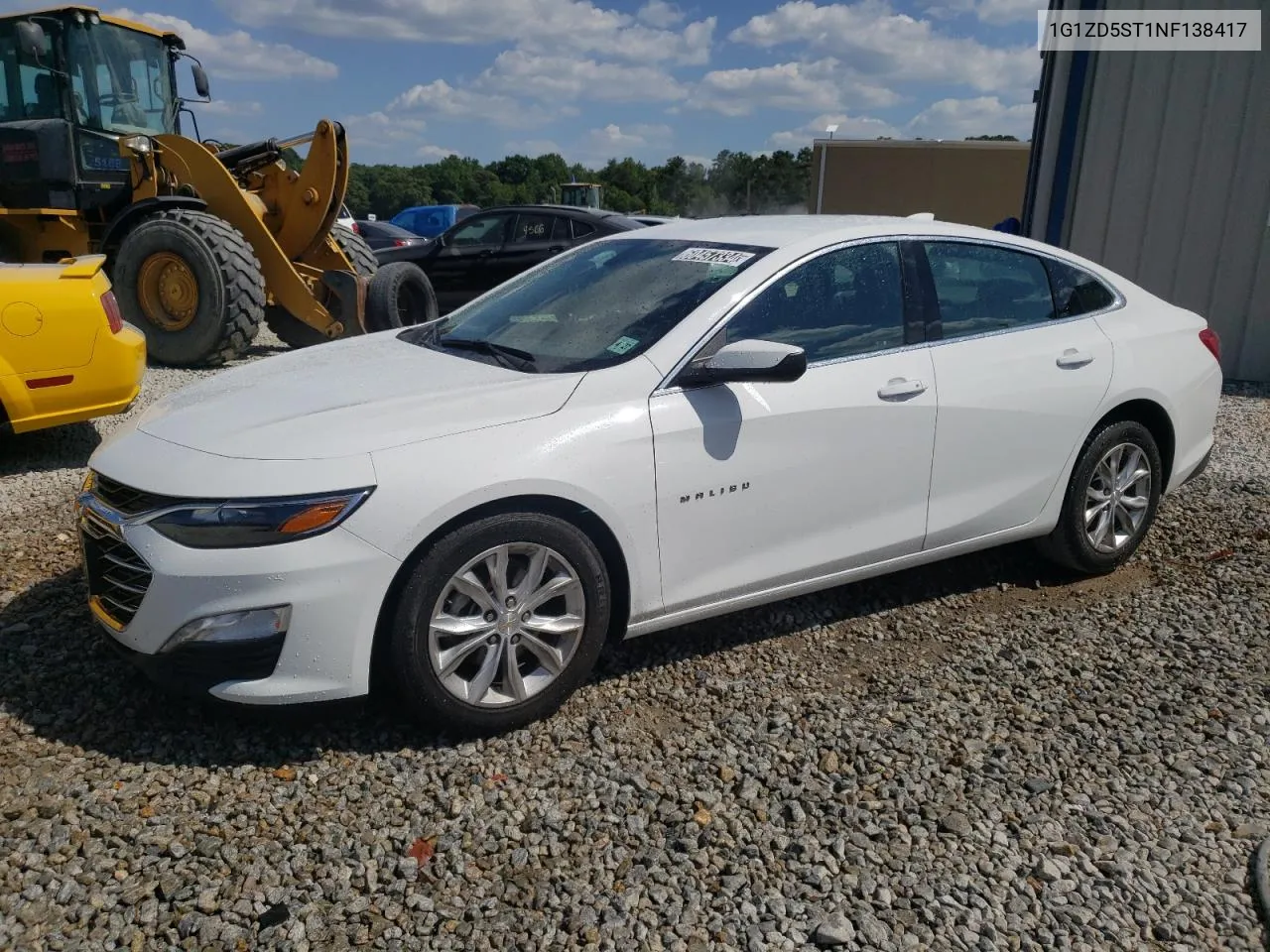 2022 Chevrolet Malibu Lt VIN: 1G1ZD5ST1NF138417 Lot: 60457334