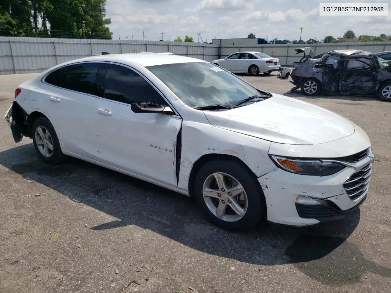 2022 Chevrolet Malibu Ls VIN: 1G1ZB5ST3NF212958 Lot: 61664194