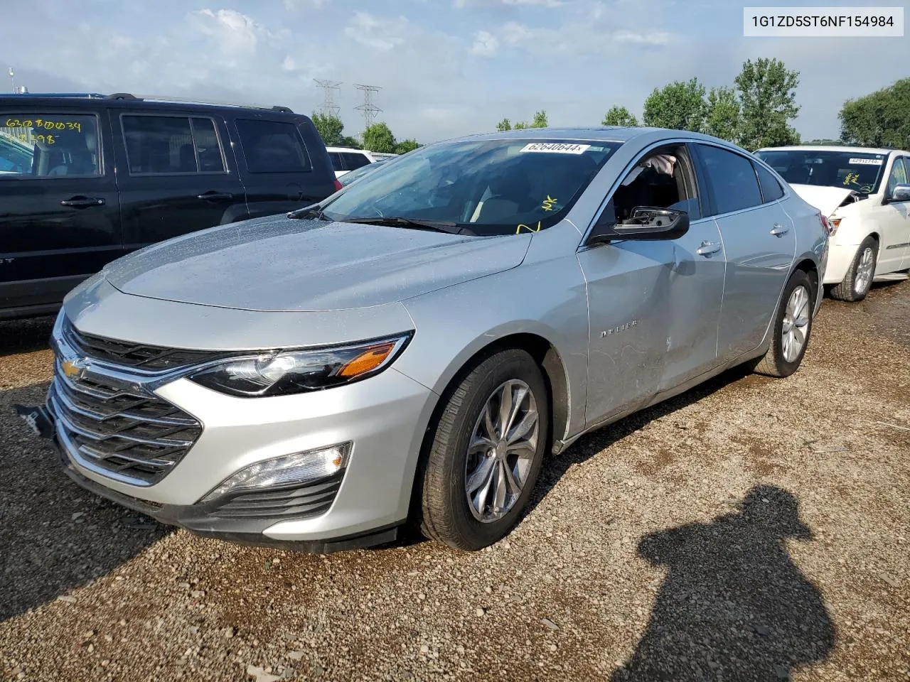 2022 Chevrolet Malibu Lt VIN: 1G1ZD5ST6NF154984 Lot: 62640644