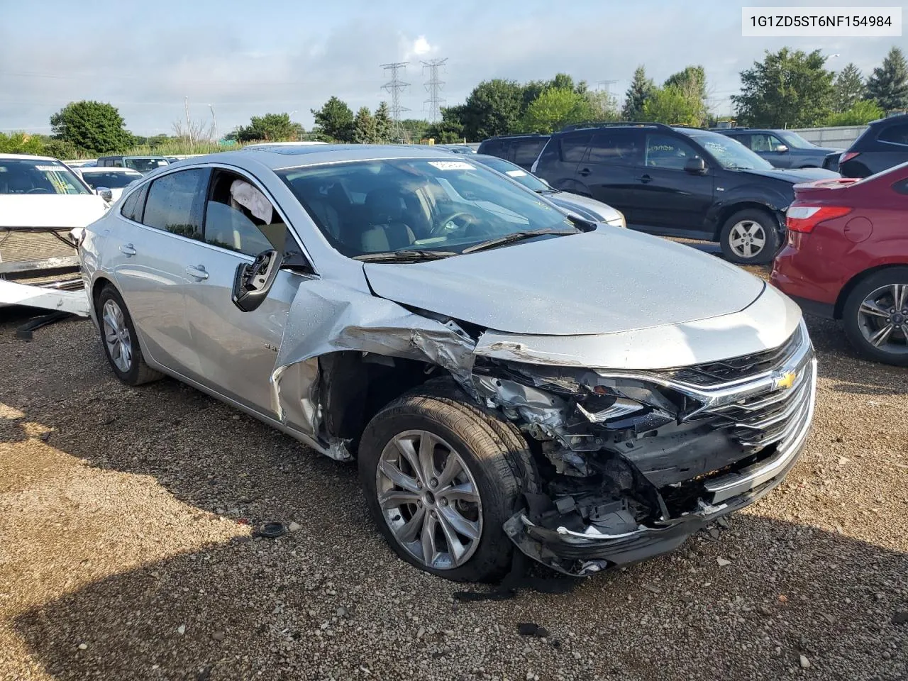 2022 Chevrolet Malibu Lt VIN: 1G1ZD5ST6NF154984 Lot: 62640644