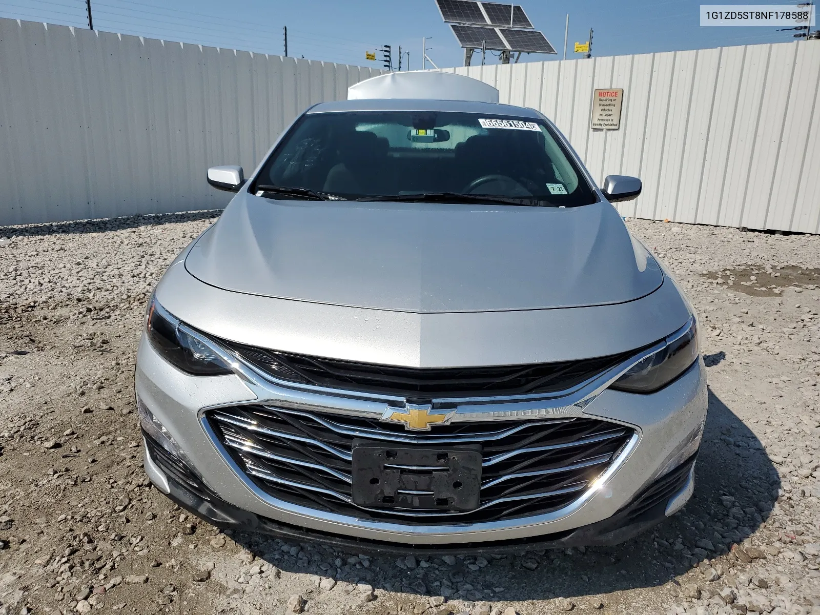 2022 Chevrolet Malibu Lt VIN: 1G1ZD5ST8NF178588 Lot: 66561504