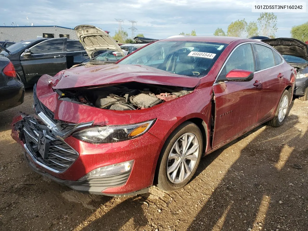 2022 Chevrolet Malibu Lt VIN: 1G1ZD5ST3NF160242 Lot: 66604544