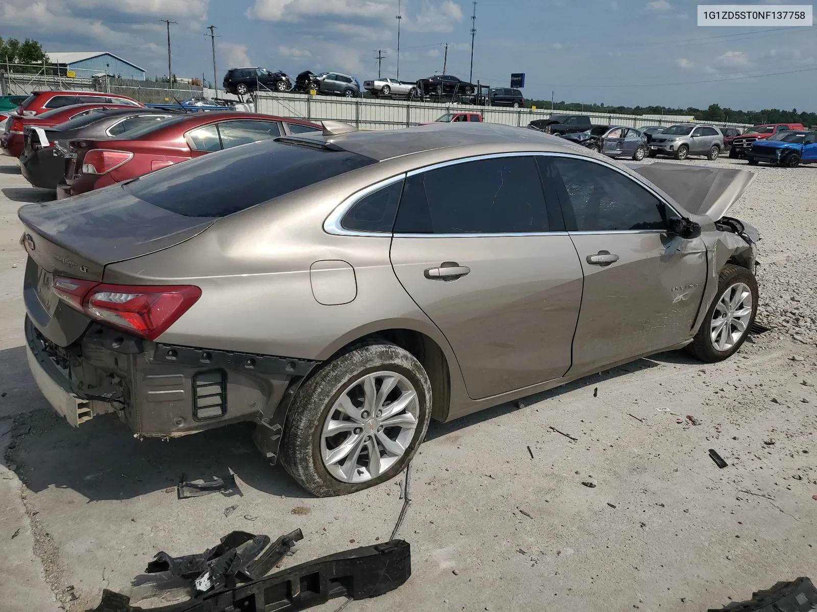 2022 Chevrolet Malibu Lt VIN: 1G1ZD5ST0NF137758 Lot: 66753034