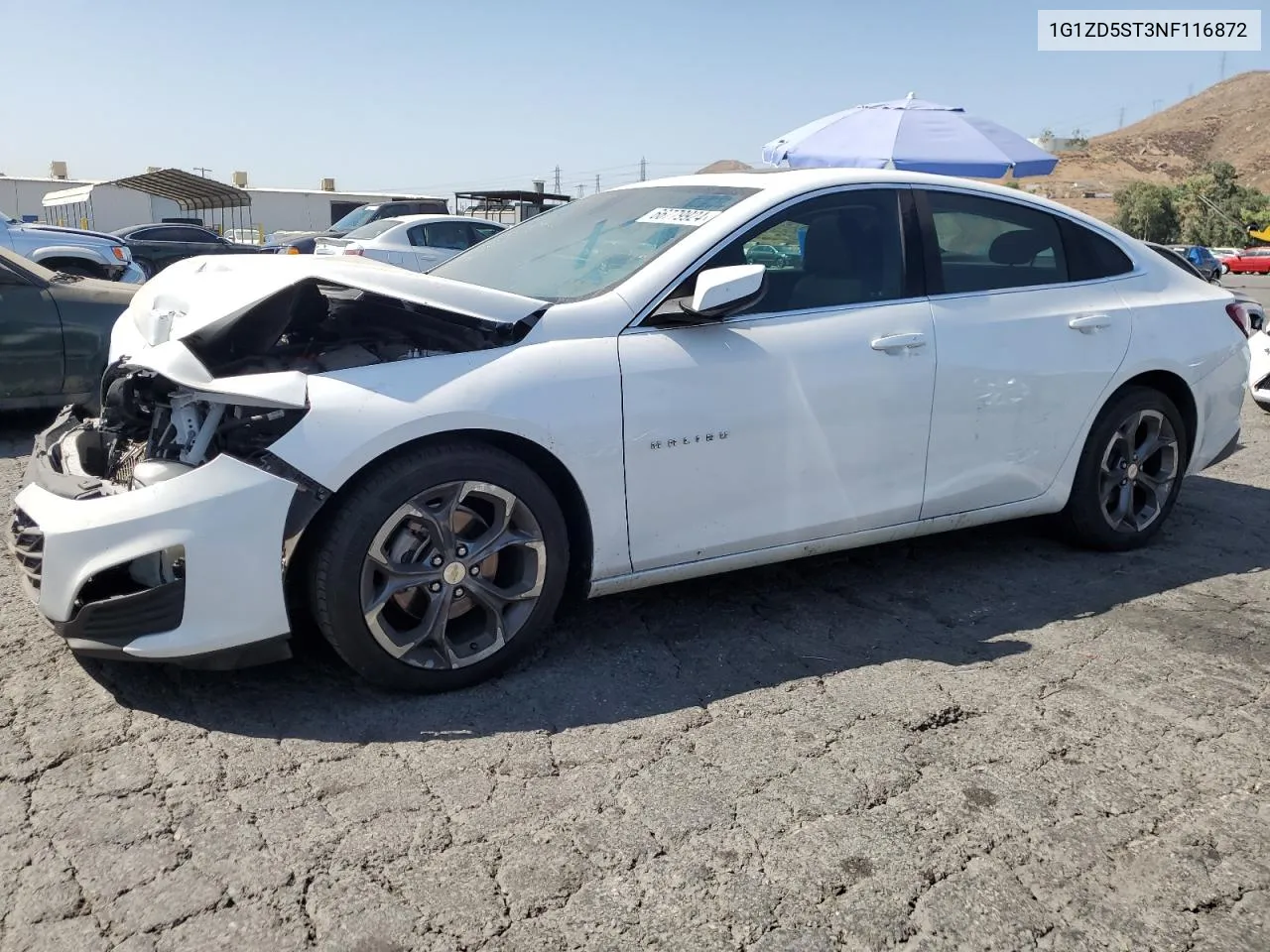 2022 Chevrolet Malibu Lt VIN: 1G1ZD5ST3NF116872 Lot: 66779924