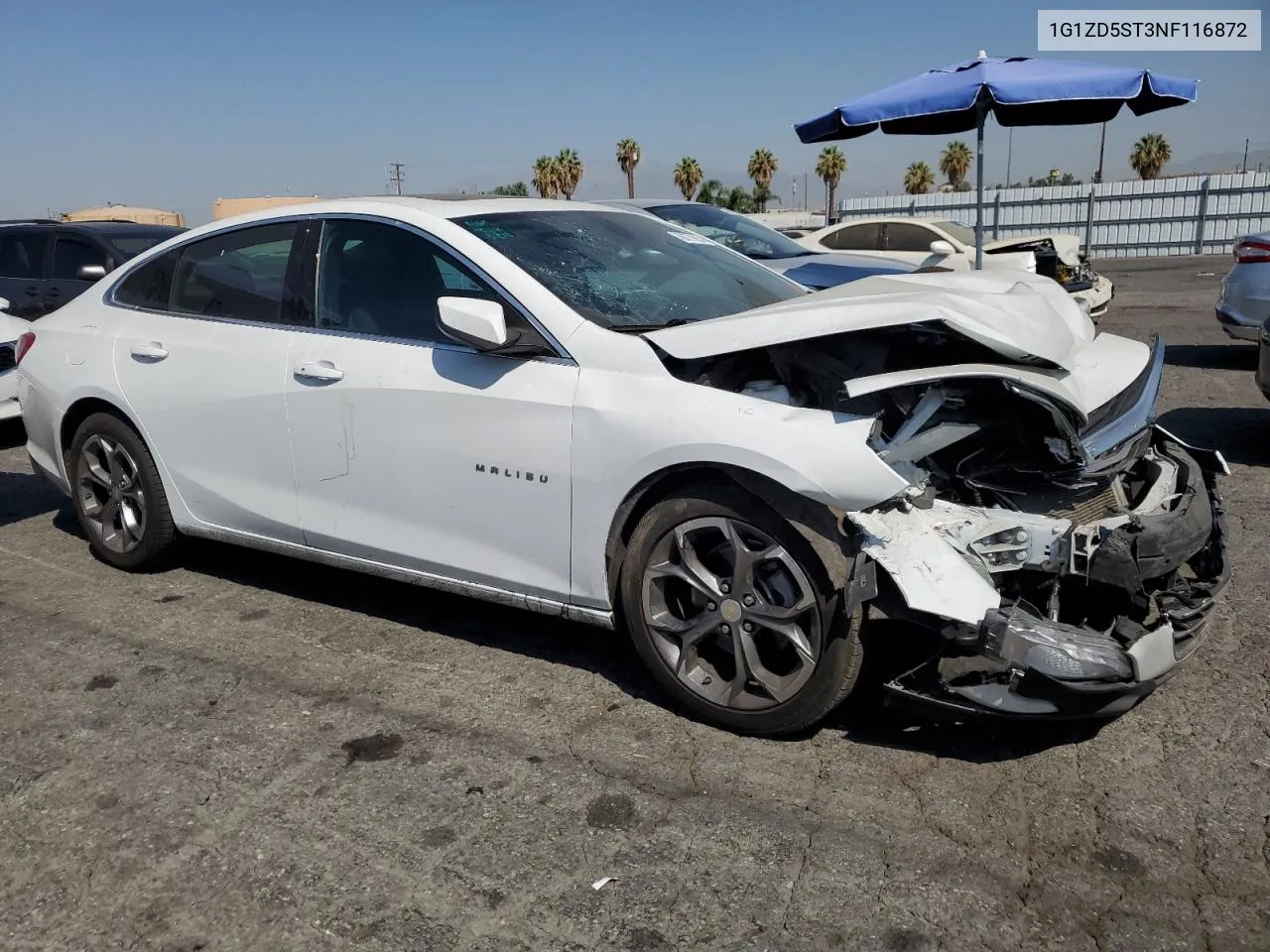 2022 Chevrolet Malibu Lt VIN: 1G1ZD5ST3NF116872 Lot: 66779924