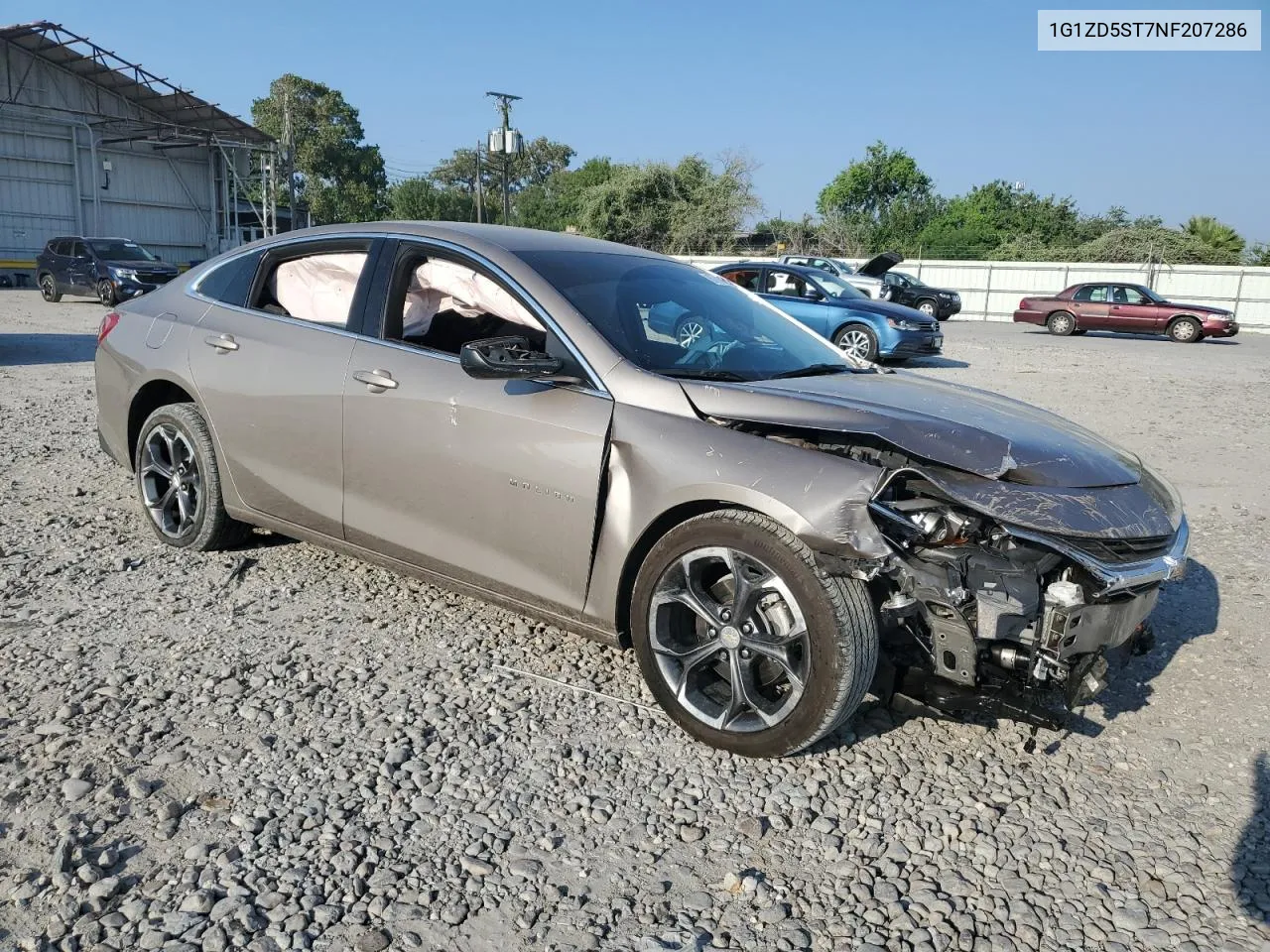 2022 Chevrolet Malibu Lt VIN: 1G1ZD5ST7NF207286 Lot: 67714464