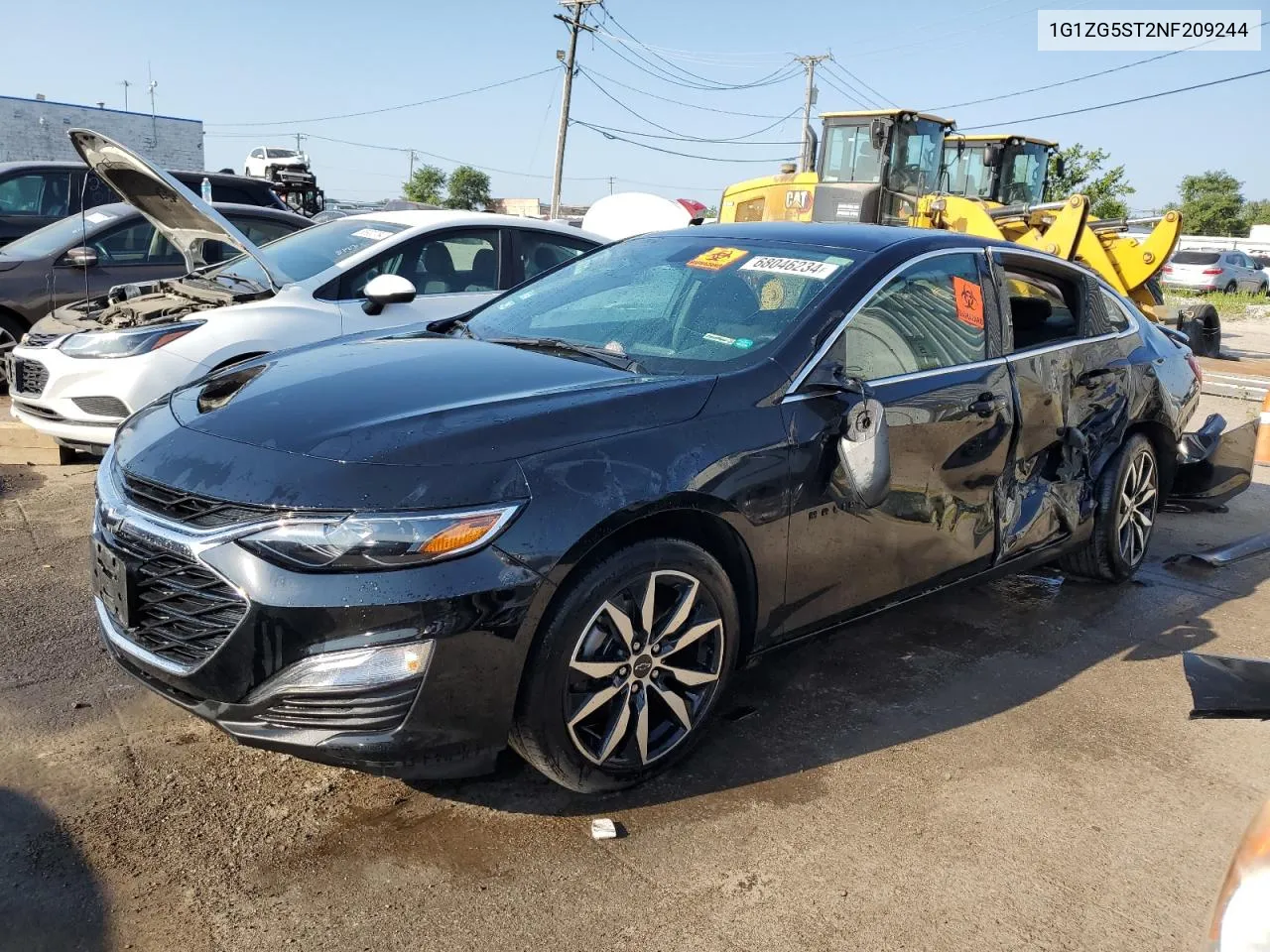 2022 Chevrolet Malibu Rs VIN: 1G1ZG5ST2NF209244 Lot: 68046234