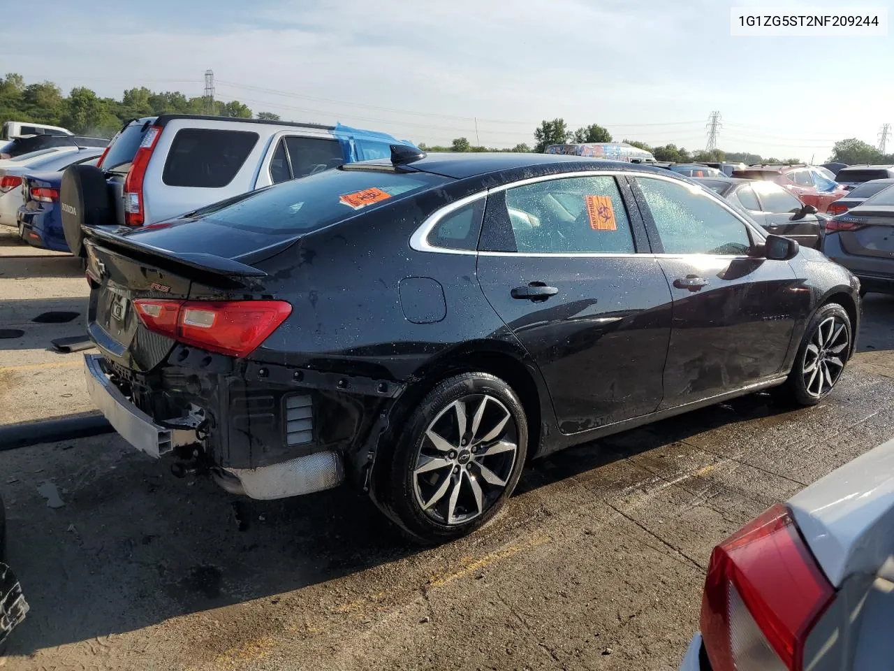 2022 Chevrolet Malibu Rs VIN: 1G1ZG5ST2NF209244 Lot: 68046234