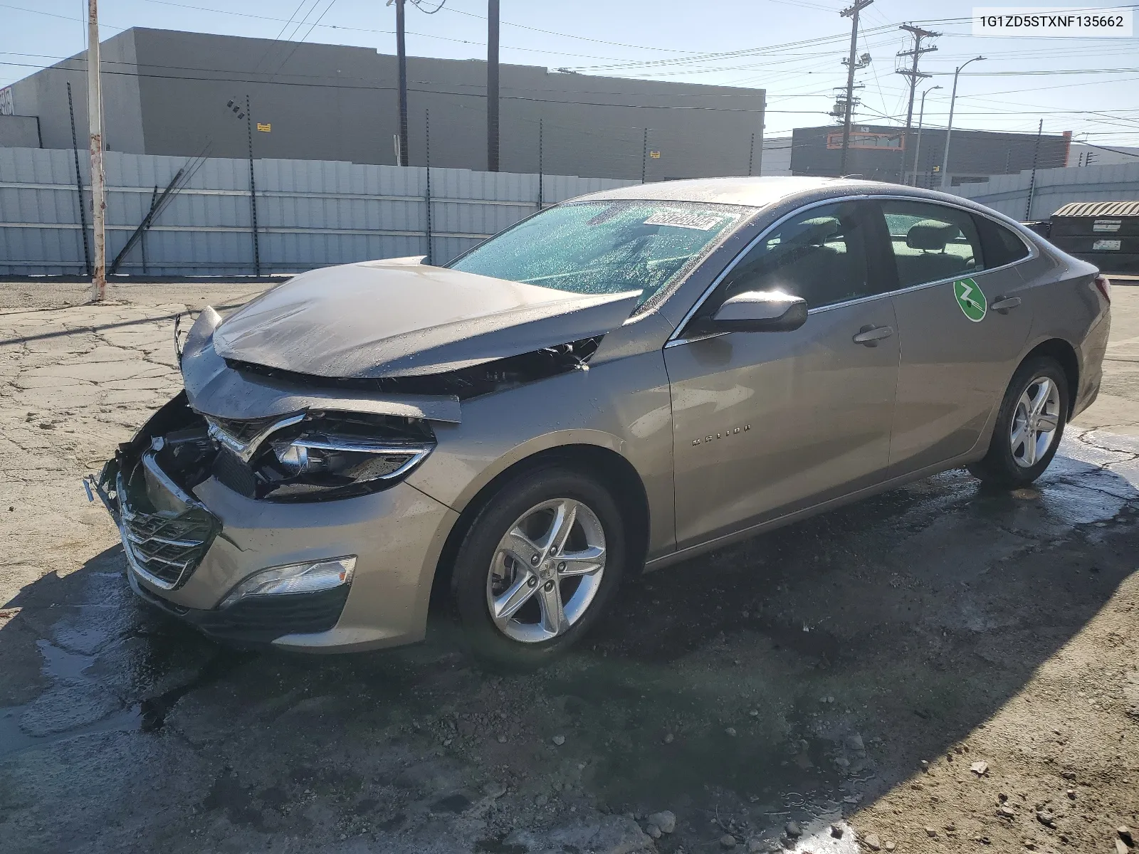 2022 Chevrolet Malibu Lt VIN: 1G1ZD5STXNF135662 Lot: 68723094