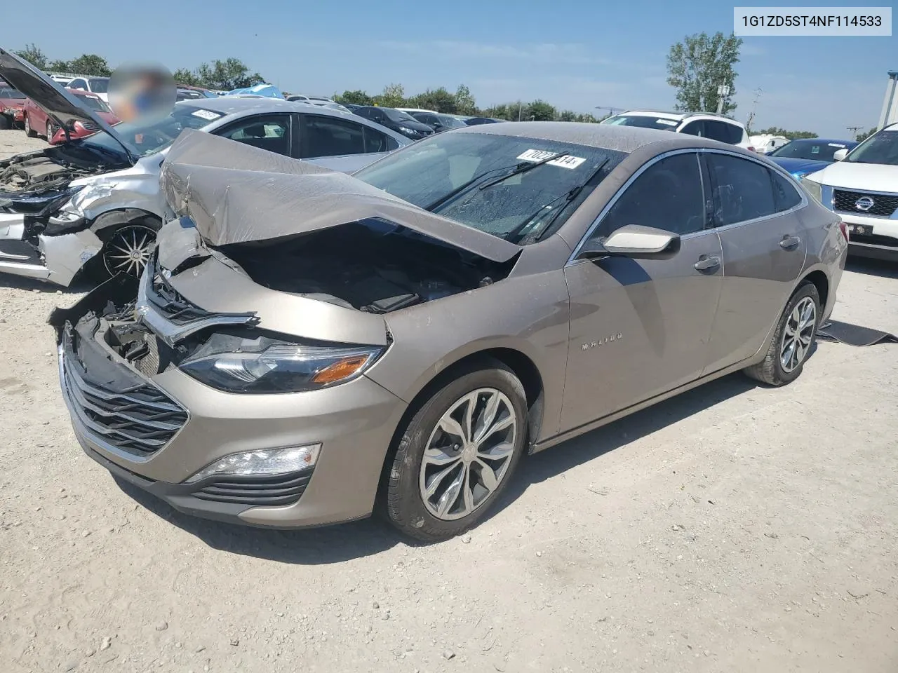 2022 Chevrolet Malibu Lt VIN: 1G1ZD5ST4NF114533 Lot: 70227414