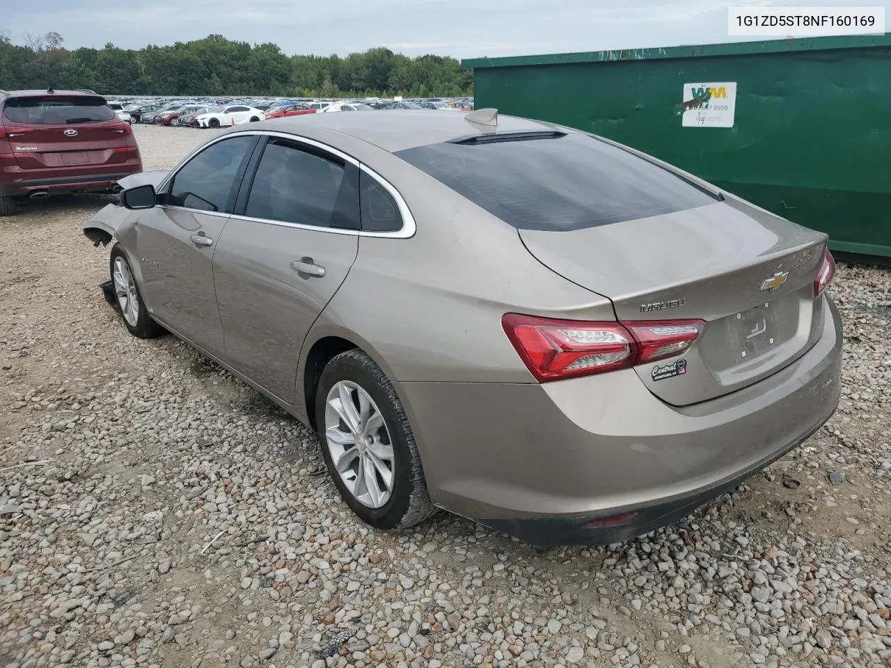 2022 Chevrolet Malibu Lt VIN: 1G1ZD5ST8NF160169 Lot: 70290164