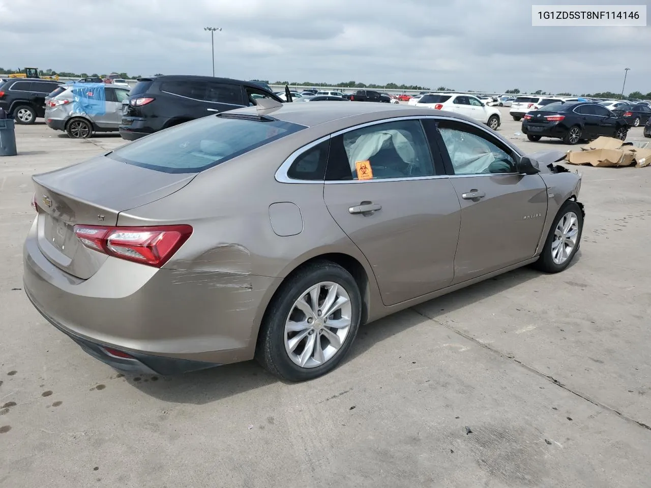 2022 Chevrolet Malibu Lt VIN: 1G1ZD5ST8NF114146 Lot: 70405374