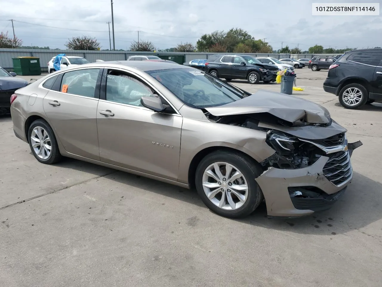 2022 Chevrolet Malibu Lt VIN: 1G1ZD5ST8NF114146 Lot: 70405374