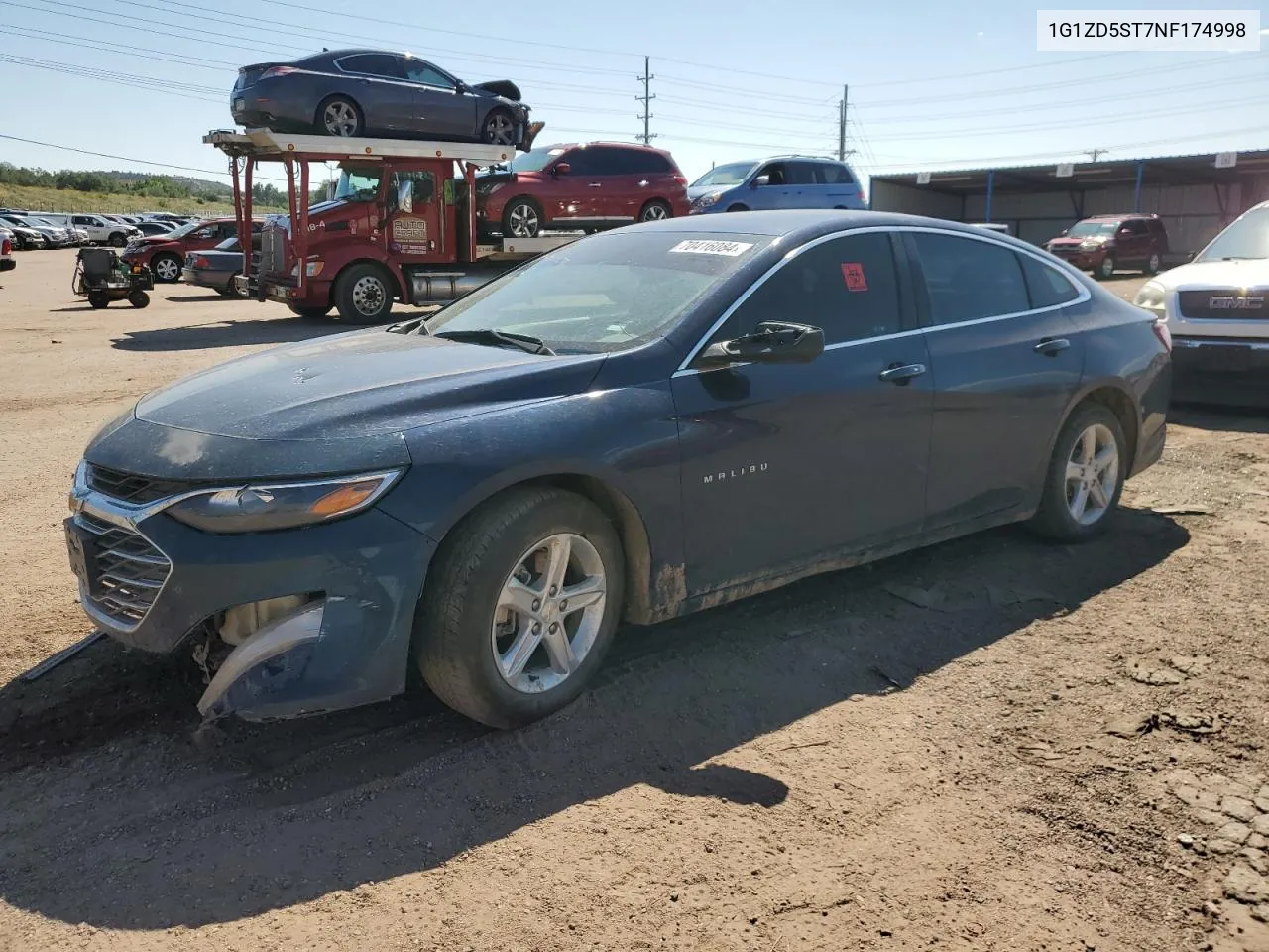 1G1ZD5ST7NF174998 2022 Chevrolet Malibu Lt