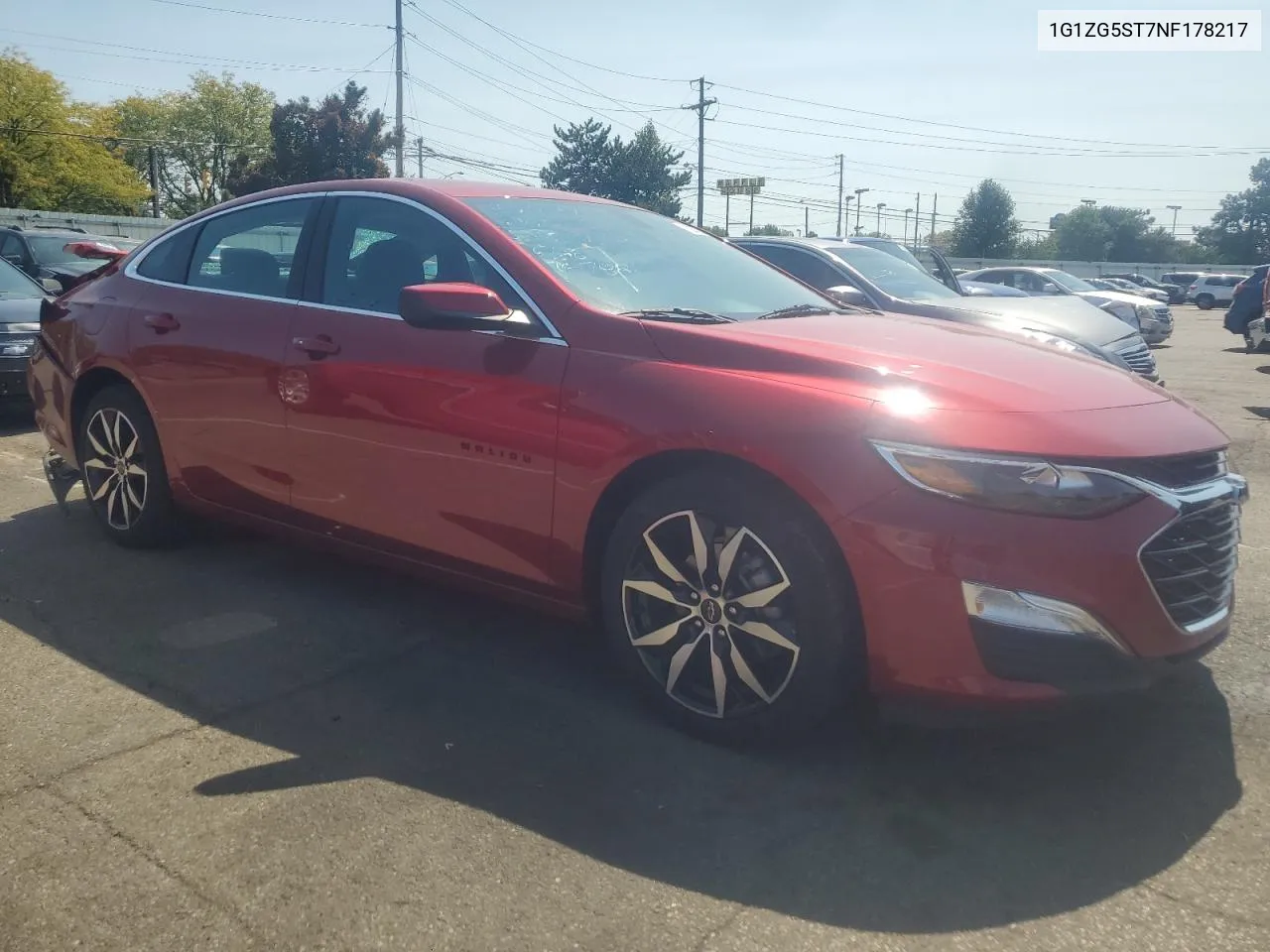 2022 Chevrolet Malibu Rs VIN: 1G1ZG5ST7NF178217 Lot: 71067394