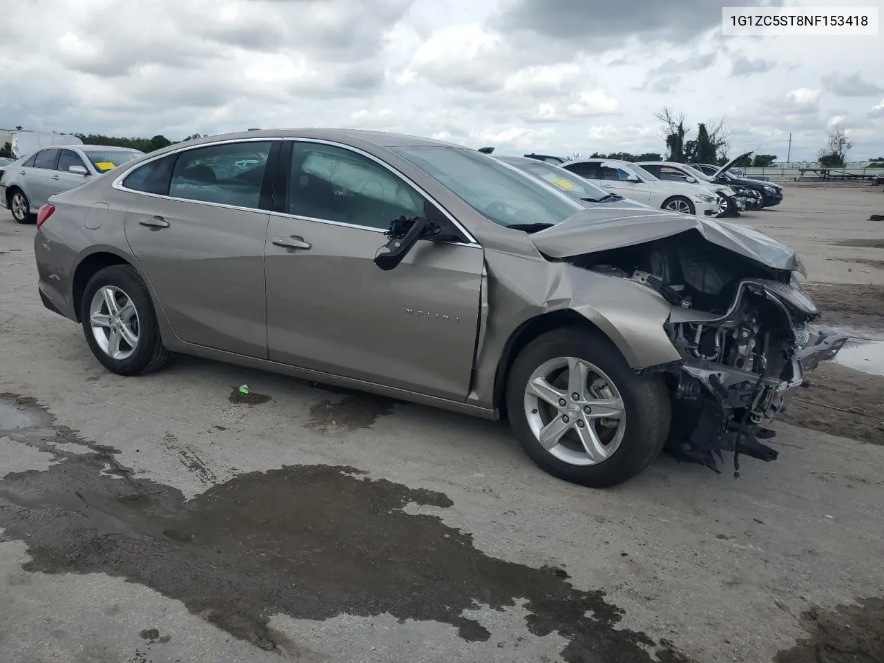 2022 Chevrolet Malibu Ls VIN: 1G1ZC5ST8NF153418 Lot: 71382264