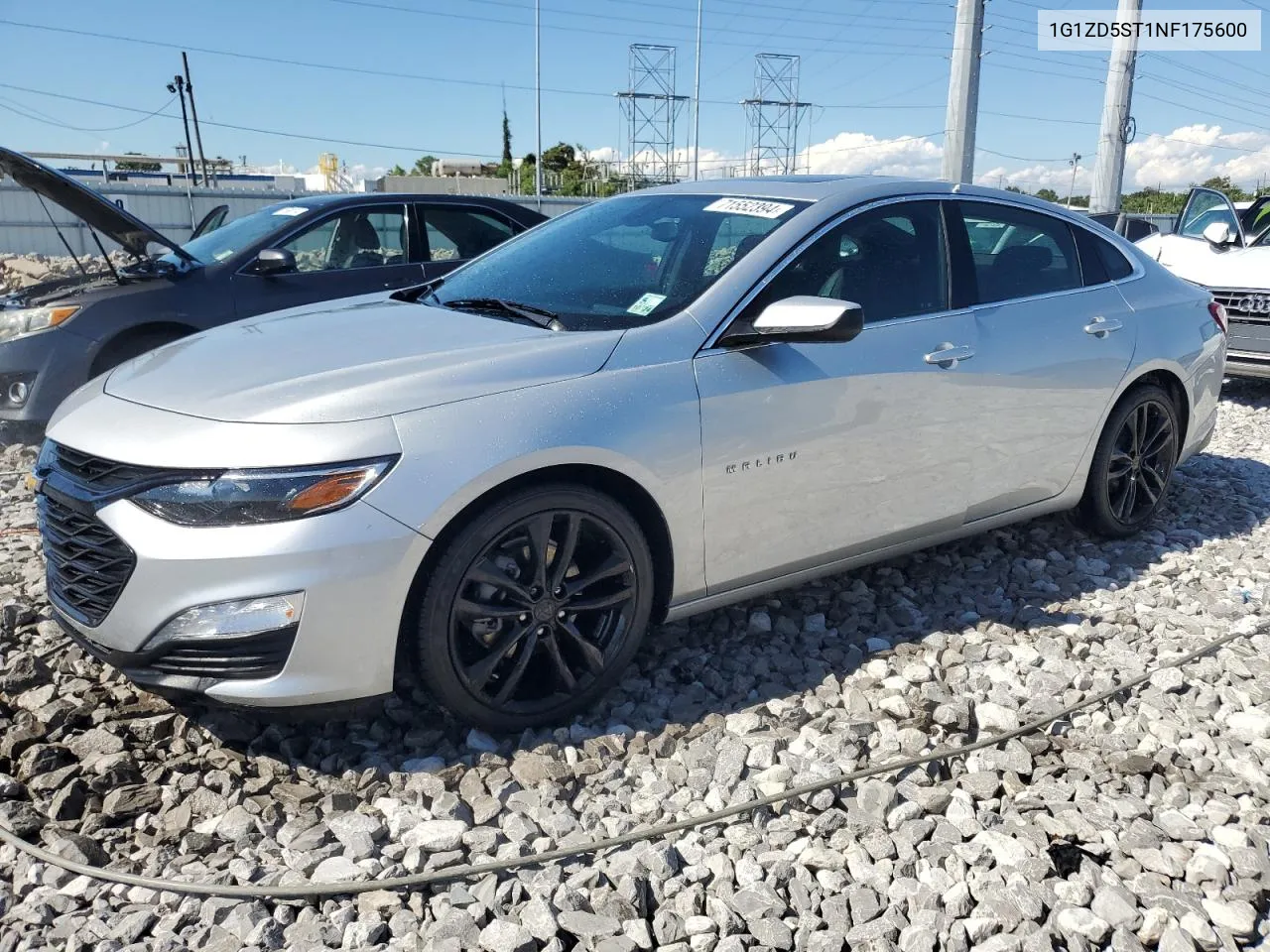 2022 Chevrolet Malibu Lt VIN: 1G1ZD5ST1NF175600 Lot: 71552394