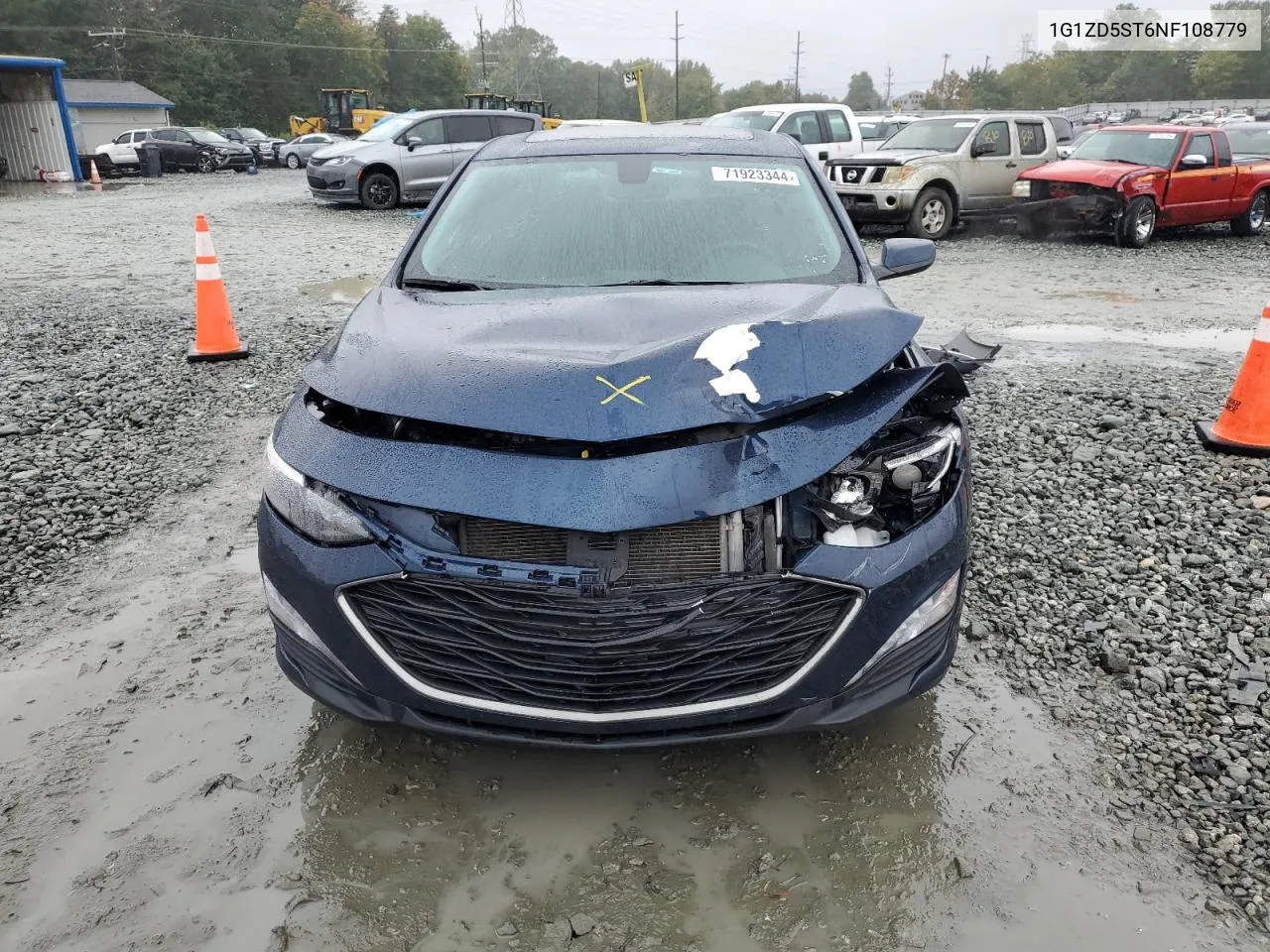 2022 Chevrolet Malibu Lt VIN: 1G1ZD5ST6NF108779 Lot: 71923344