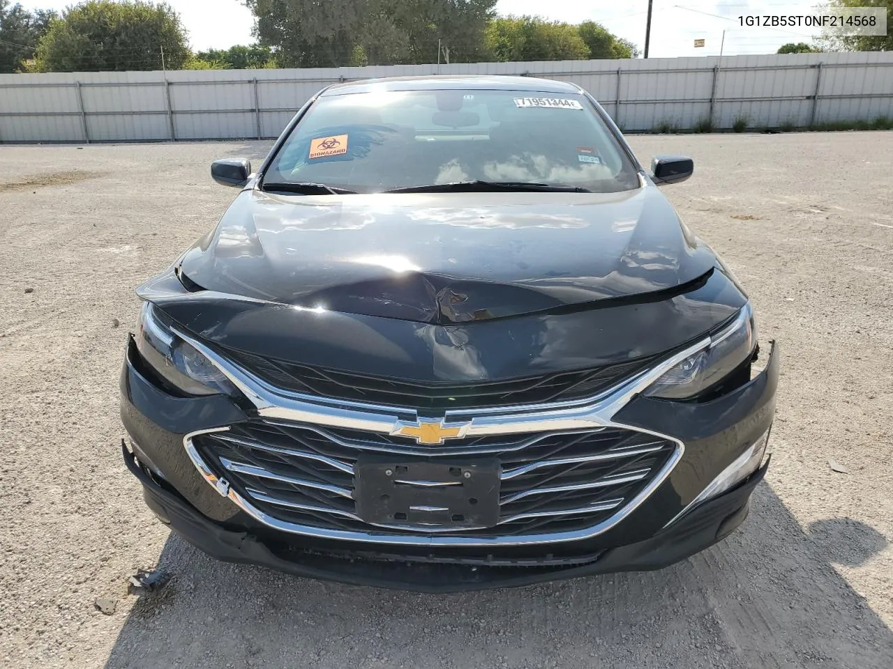 2022 Chevrolet Malibu Ls VIN: 1G1ZB5ST0NF214568 Lot: 71951344