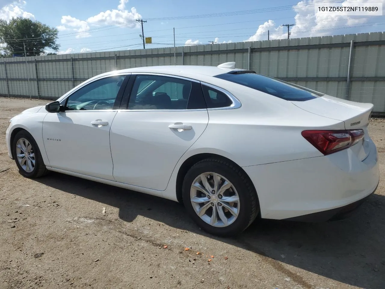 2022 Chevrolet Malibu Lt VIN: 1G1ZD5ST2NF119889 Lot: 72150054