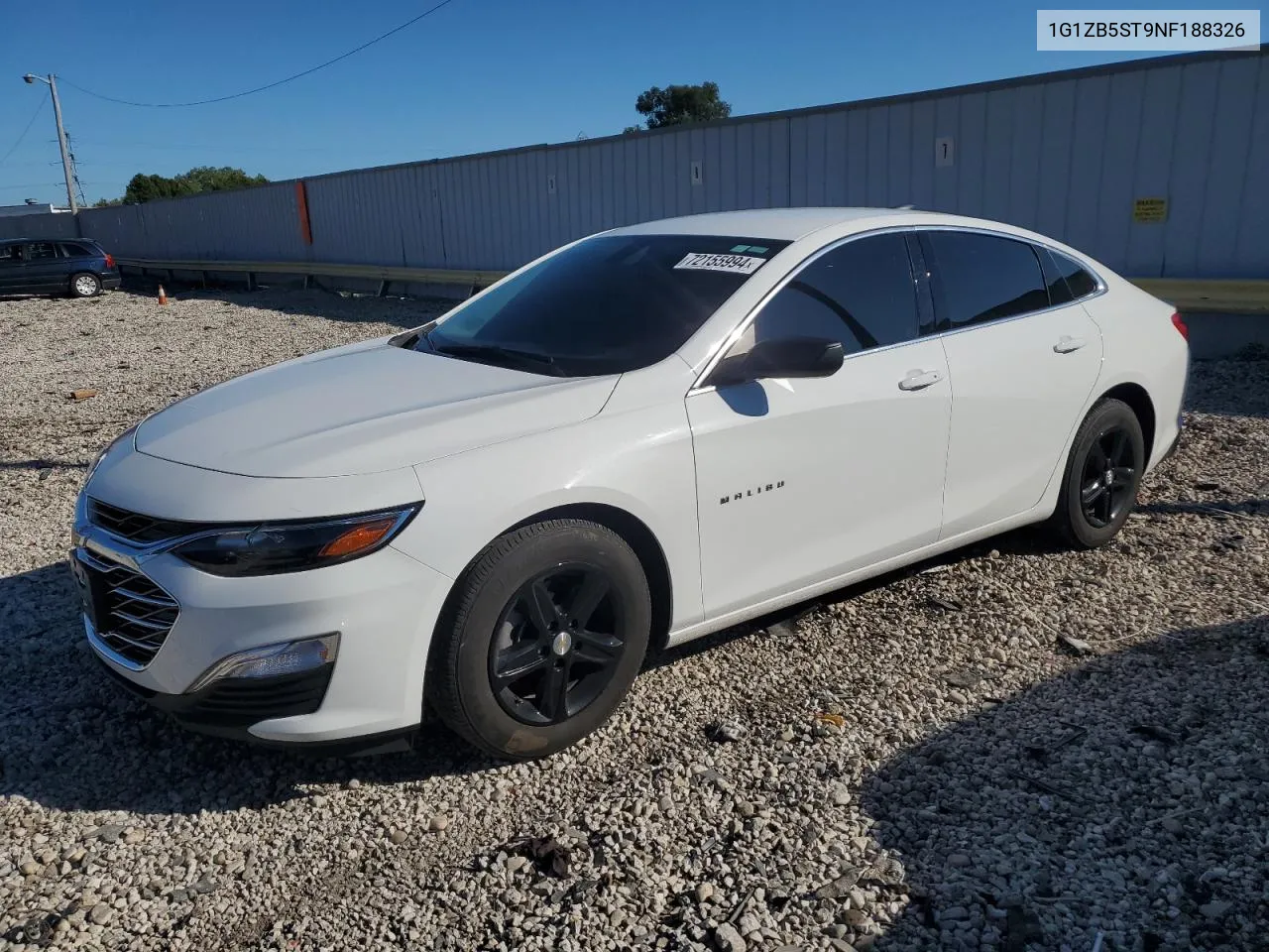 2022 Chevrolet Malibu Ls VIN: 1G1ZB5ST9NF188326 Lot: 72155994