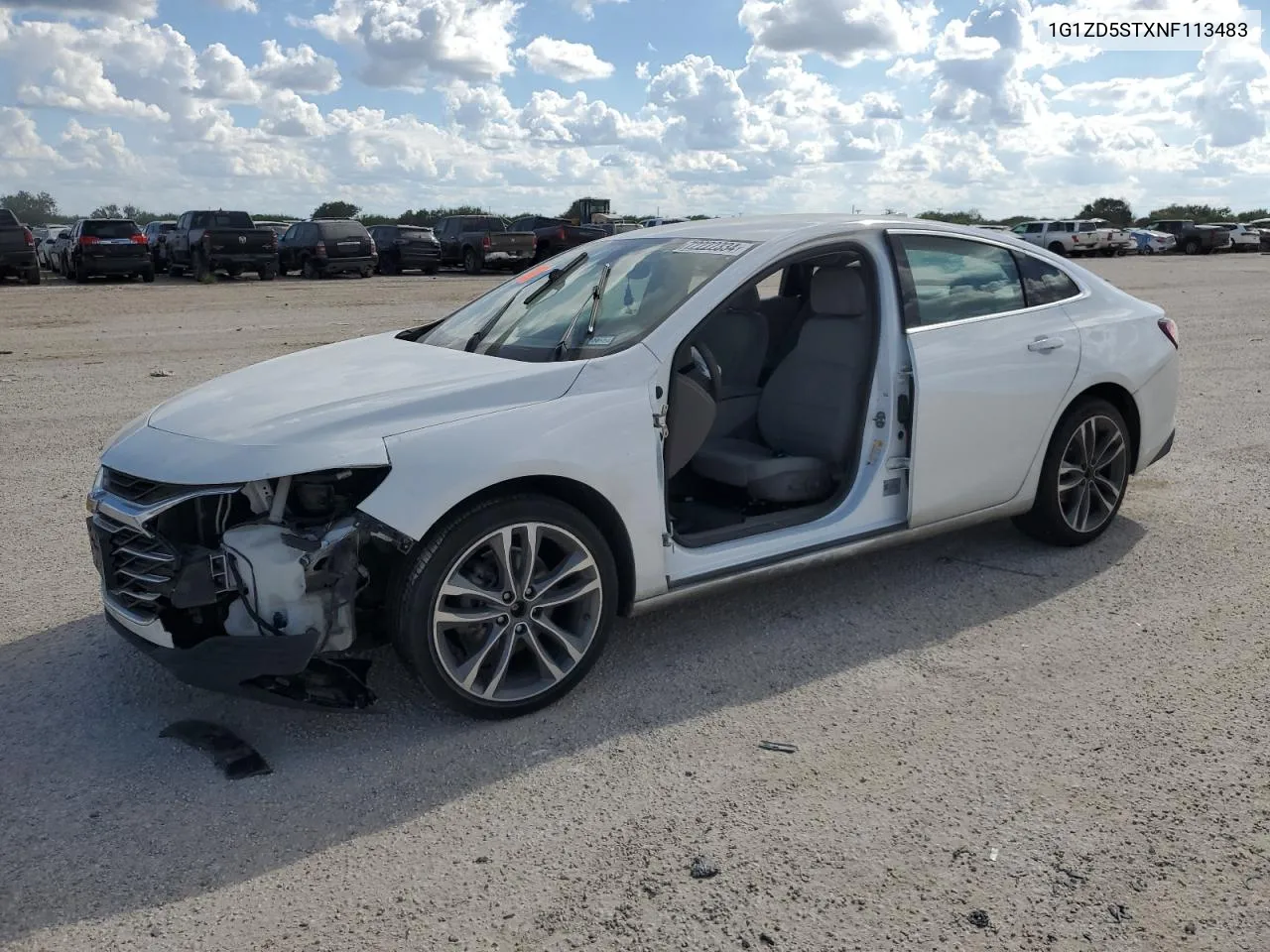 2022 Chevrolet Malibu Lt VIN: 1G1ZD5STXNF113483 Lot: 72222334