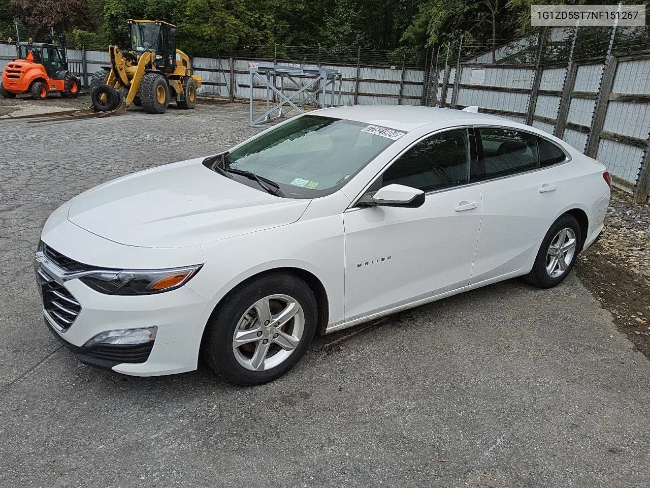 2022 Chevrolet Malibu Lt VIN: 1G1ZD5ST7NF151267 Lot: 72521904