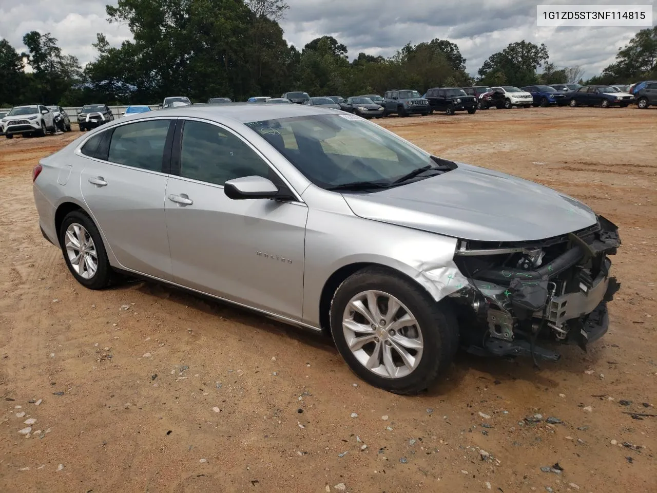 2022 Chevrolet Malibu Lt VIN: 1G1ZD5ST3NF114815 Lot: 72619884