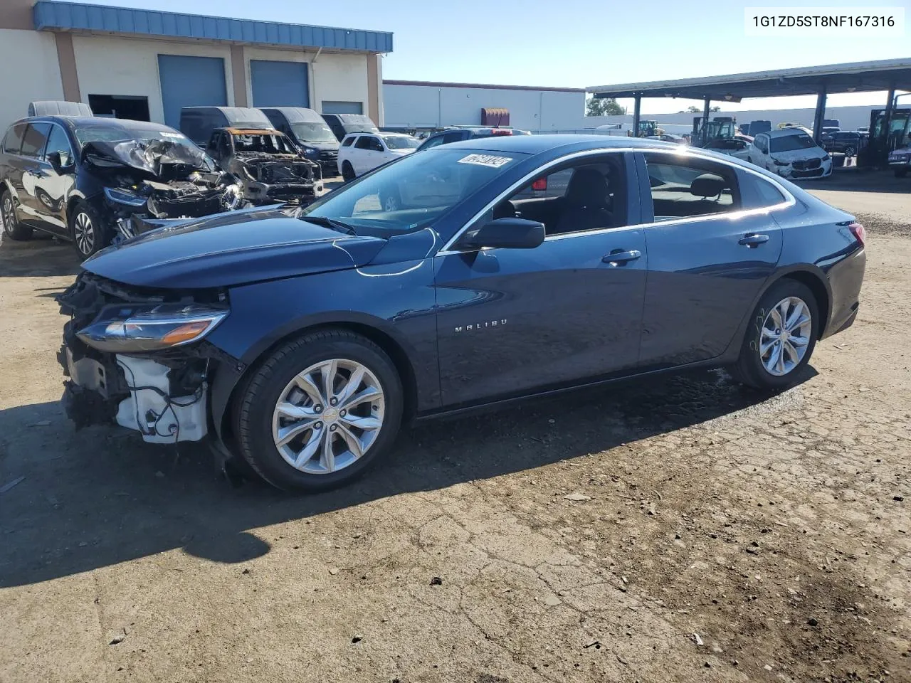 2022 Chevrolet Malibu Lt VIN: 1G1ZD5ST8NF167316 Lot: 72648124